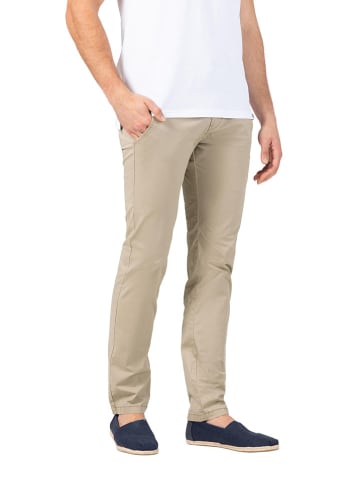 Timezone Spodnie chino "Janno" - Slim fit - w kolorze beżowym