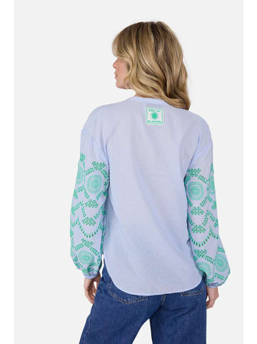 LIEBLINGSSTÜCK Bluse "Elcin" in Hellblau/ Grün