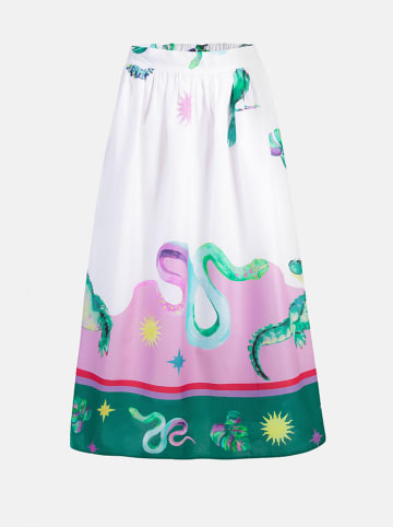 LIEBLINGSSTÜCK Rok "Rahel" wit/meerkleurig