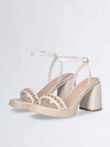 Liu Jo Leren haksandalen crème