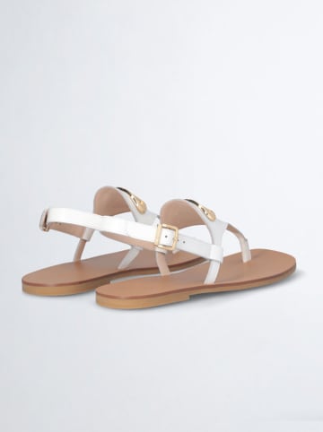 Liu Jo Leren teensandalen wit