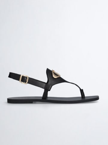 Liu Jo Leren teensandalen zwart