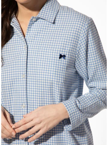 SHORT STORIES Pyjamatop lichtblauw/wit