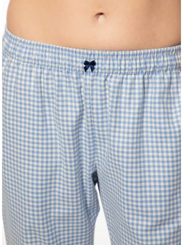 SHORT STORIES Pyjamabroek lichtblauw/wit