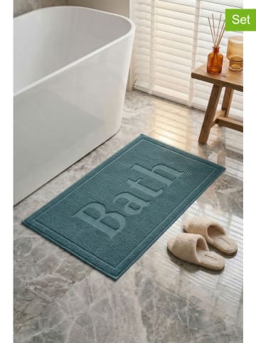 Elizabed Dywaniki łazienkowe (2 szt.) "Bath" w kolorze morskim