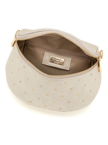 Anna Morellini Leder-Umhängetasche "Domenica" in Gold - (B)19 x (H)15 x (T)8 cm
