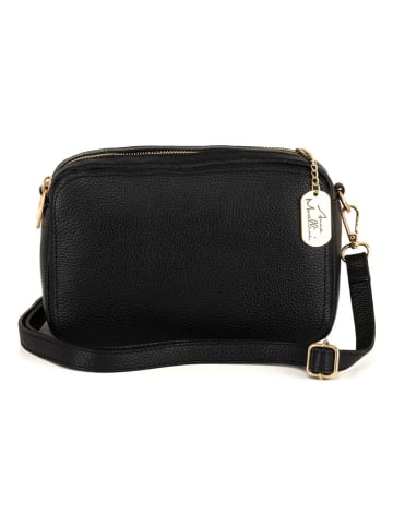 Anna Morellini Leder-Umhängetasche "Pippa" in Schwarz - (B)25 x (H)26 x (T)9 cm
