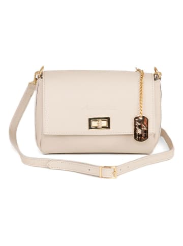 Anna Morellini Leder-Umhängetasche "Matalia" in Sand - (B)22 x (H)17 x (T)9 cm