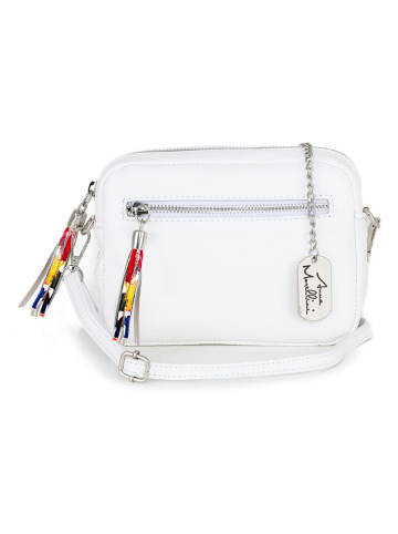 Anna Morellini Leren schoudertas "Micola" wit - (B)20 x (H)16 x (D)8 cm