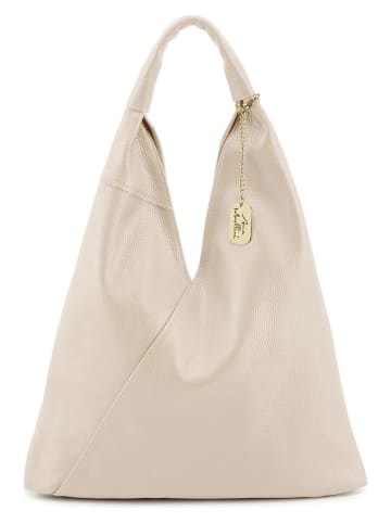 Anna Morellini Skórzany shopper bag "Chersilina" w kolorze kremowym - 40 x 48 x 2 cm
