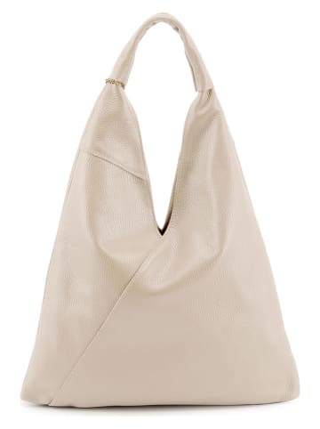 Anna Morellini Skórzany shopper bag "Chersilina" w kolorze kremowym - 40 x 48 x 2 cm