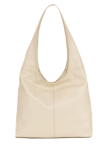 Anna Morellini Skórzany shopper bag "Barga" w kolorze beżowym - 33 x 32 x 16 cm