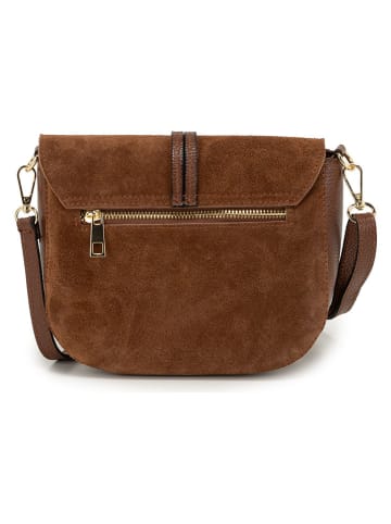 Anna Morellini Leren schoudertas "Varallo" bruin - (B)21 x (H)18 x (D)8 cm