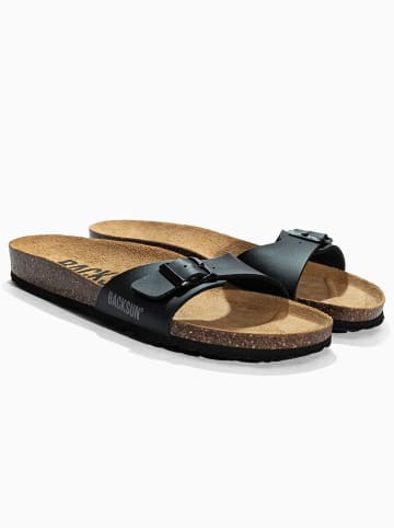 BACKSUN Pantoletten "Paris" in Schwarz