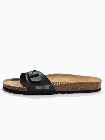 BACKSUN Slippers "Paris" zwart