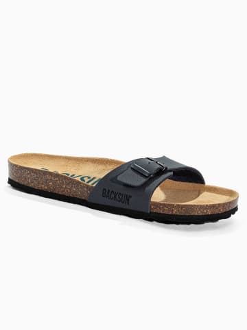 BACKSUN Slippers "Paris" donkerblauw