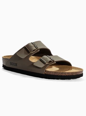 BACKSUN Pantoletten "Bali" in Taupe