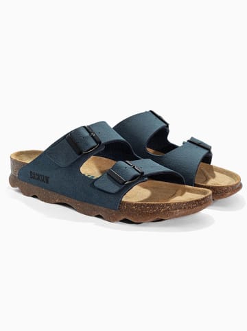 BACKSUN Slippers "Bali" donkerblauw