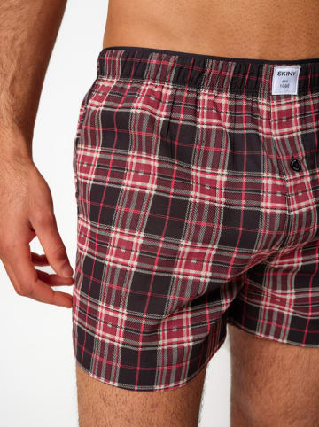 Skiny Boxershorts in Rot/ Schwarz