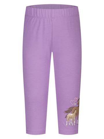 Salt and Pepper Capri-Leggings in Lila