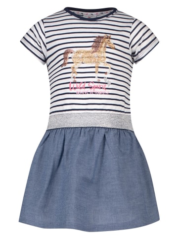 Salt and Pepper Jurk wit/donkerblauw