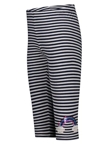 Salt and Pepper Capri-Leggings in Dunkelblau/ Weiß