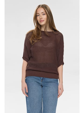 NÜMPH Sweter "Nuerikka" w kolorze brązowym