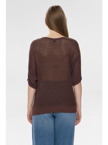 NÜMPH Sweter "Nuerikka" w kolorze brązowym