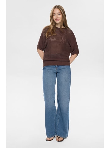 NÜMPH Sweter "Nuerikka" w kolorze brązowym