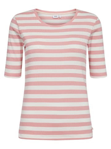 NÜMPH Shirt "Numixie" in Rosa/ Weiß