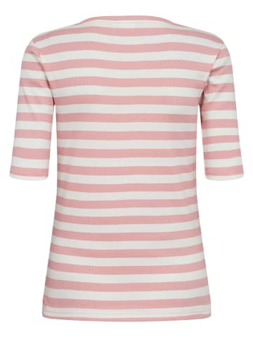NÜMPH Shirt "Numixie" in Rosa/ Weiß