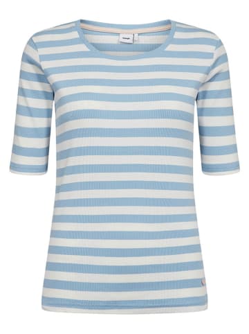 NÜMPH Shirt "Numixie" in Hellblau/ Weiß
