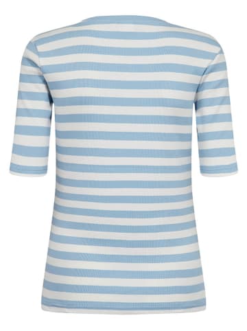 NÜMPH Shirt "Numixie" in Hellblau/ Weiß