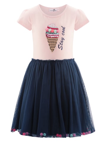 happy girls by Eisend Kleid in Rosa/ Dunkelblau