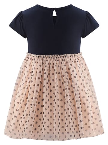 happy girls by Eisend Jurk donkerblauw/beige