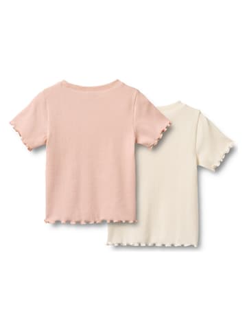 Wheat 2-delige set: shirts lichtroze/crème