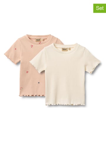 Wheat 2-delige set: shirts crème/oranje
