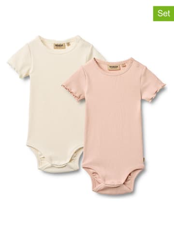 Wheat 2-delige set: rompers "Maren" lichtroze/crème