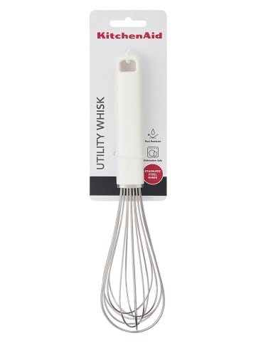 KitchenAid Schneebesen in Weiß - (L)27 cm