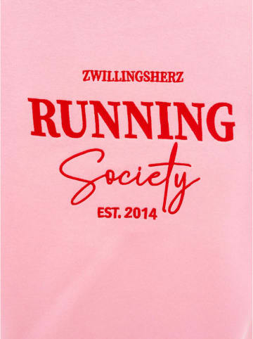 Zwillingsherz Hoodie "Running" roze