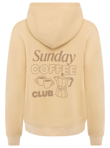 Zwillingsherz Hoodie "Sunday Coffee Club" beige