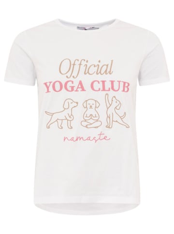 Zwillingsherz Koszulka "Yoga Club" w kolorze białym