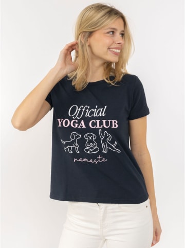 Zwillingsherz Shirt "Yoga Club" donkerblauw