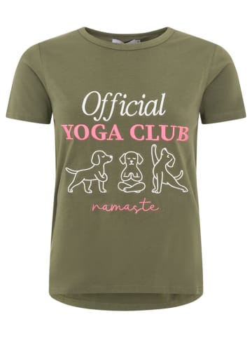 Zwillingsherz Shirt "Yoga Club" kaki