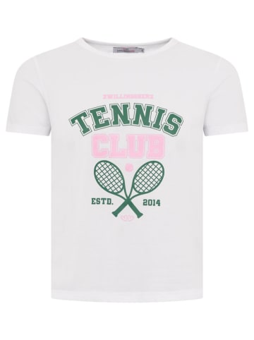 Zwillingsherz Shirt "Tennis Club" in Weiß