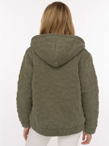 Zwillingsherz Sweatjacke "Endless Love" in Khaki
