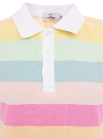 Zwillingsherz Poloshirt "Rainbow" in Bunt
