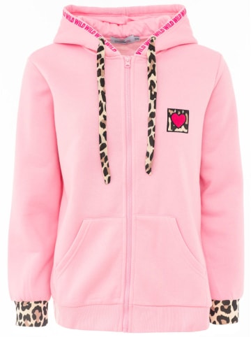 Zwillingsherz Sweatjacke "Wild Heart" in Pink