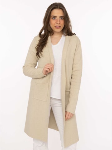 Zwillingsherz Longcardigan "Jessi" in Beige