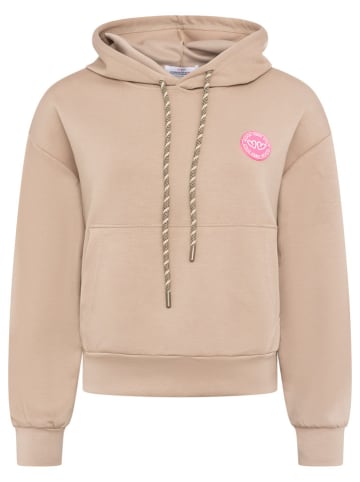 Zwillingsherz Hoodie "Good Vibes Only Patch" in Beige